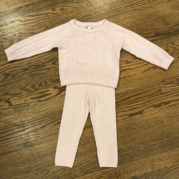💕x2HP💕Splendid Infant Girls Lots of Love Sweater Set pink - Picture 2 of 13